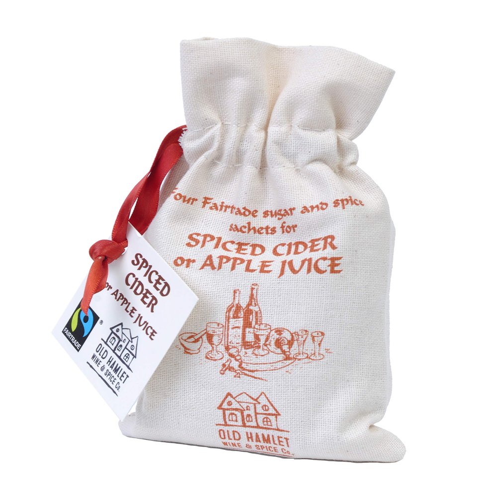Fairtrade Spices For Spiced Mulled Cider In Calico Bag (4 Sachets)