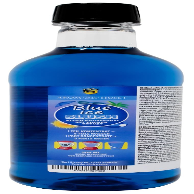 Aromhuset 500ml Blue Ice Slush Concentrate  Flavoured Slushie Syrups Mix for Ice Drinks Machines, Blender Mix, DIY Cocktails & More