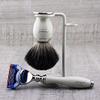 Haryali London 5 Edge Razor with Black Badger Hair Shaving Brush and Stand Perfect Shaving Kit for Mens view 2