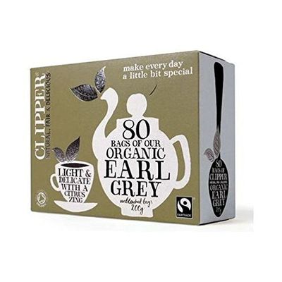 Clipper Ft Org Earl Grey 80 Bag x 8 (Pack of 8)