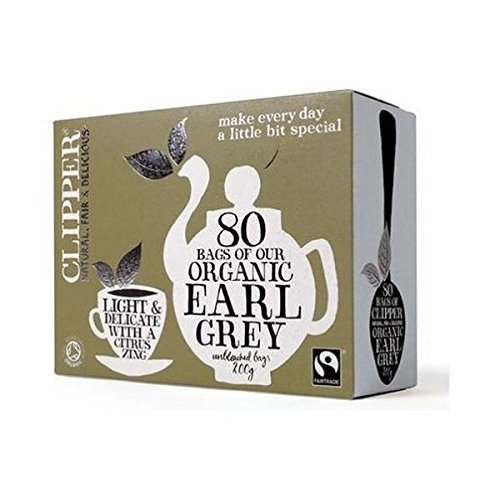 Clipper Ft Org Earl Grey 80 Bag x 8 (Pack of 8)