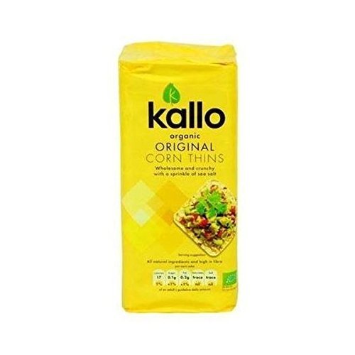 Kallo Organic Corn Cakes 130g x 4 (Pack of 4)