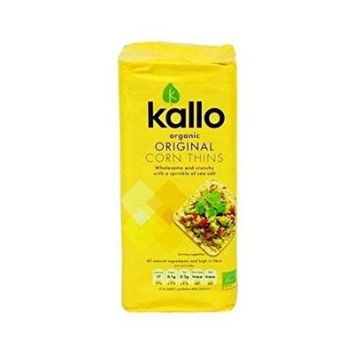 Kallo Organic Corn Cakes 130g x 5 (Pack of 5)