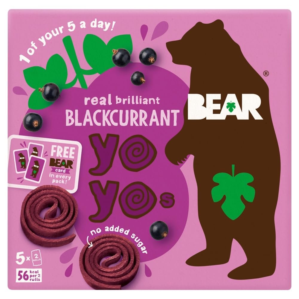BEAR Yoyo Pure Multipack Blackcurrant Fruit Rolls, 20 g