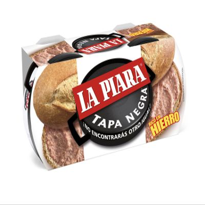 La Piara Black Lid Pork Figaro Pate Pack of 2 x 115 g Total 230 g