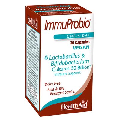 HealthAid ImmuProbio Pack of 2 x 30 Vegan Capsules (60 Capsules)