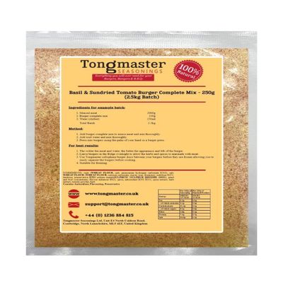 Basil & Sundried Tomato Burger Complete Mix - 250g (2.5kg Batch)