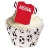 144 Edible T Shirt Decorations - Great for Arsenal Fans - Perfectly pre-Cut Wafer just pop Them Out The Packaging and top Them on Your Cake - Bulk Pack of 144 - by CDA Products Ltd view 1