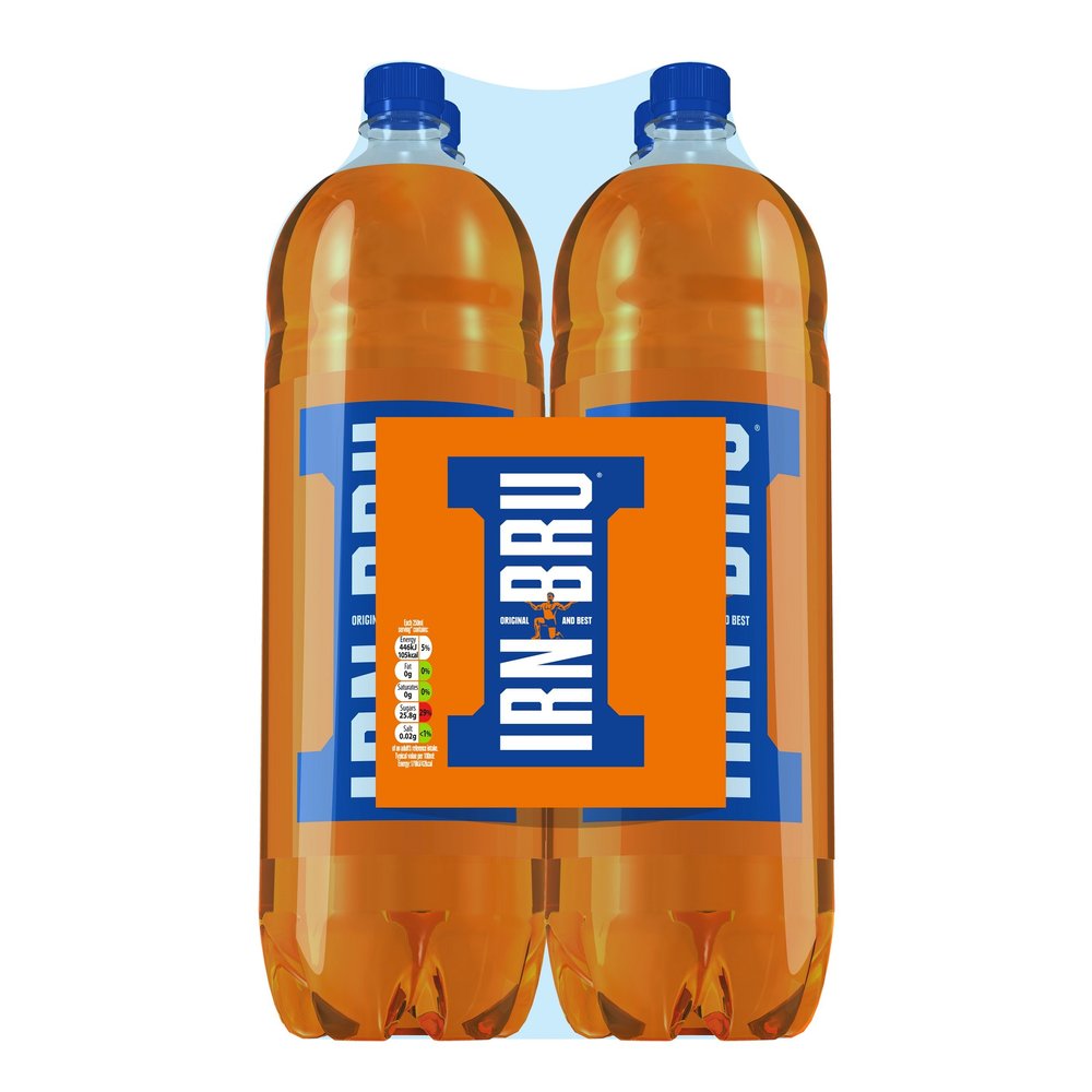 IRN-BRU Soft Drink Bottles, 4 x 2L