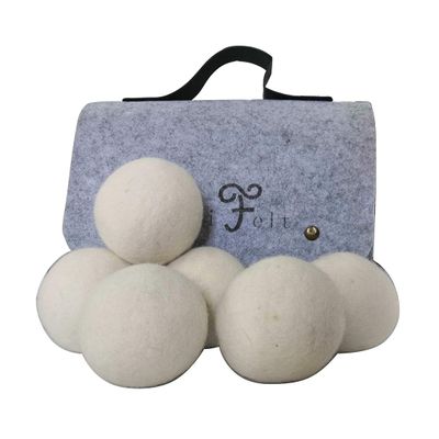 BeFur Sheep Soft Premium Reusable Wool Dryer Balls Pack of 6 Natural Fabric Softener