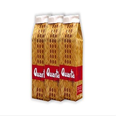 Caff Quarta Stuoia Ground Coffee N. 3 Packets, 500g Each. Original Italian Coffee Made in Salento Apulia