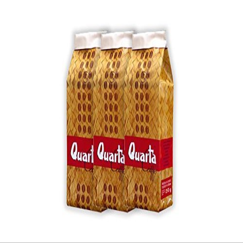 Caff Quarta Stuoia Ground Coffee N. 3 Packets, 500g Each. Original Italian Coffee Made in Salento Apulia