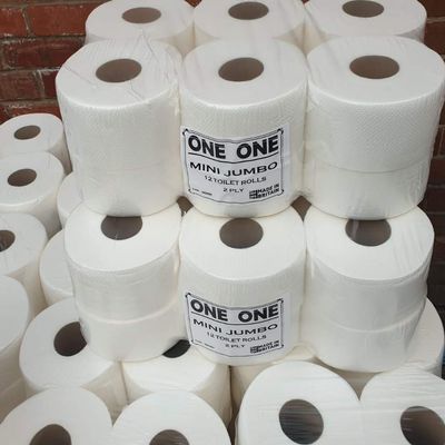 36 Mini Jumbo Toilet Roll 2 Ply PureSoft Tissue UK made not recycled Super Maxx