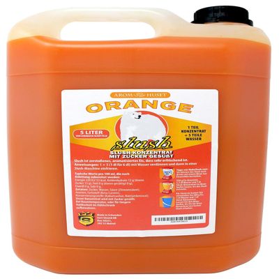 Orange Slush 5 Litres - For Slush Machines, Blender Mix, Ice Lolly, Yogurt & Candy