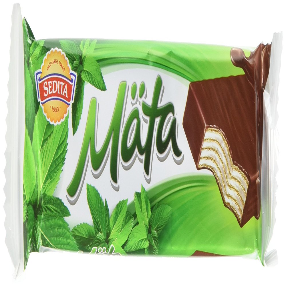 Sedita MATA Chocolate Cream and Mint Filling Wafers, 45 g, Pack of 12