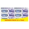 Oral-B 3D White Advanced Luxe Perfection Toothpaste 12 x 75ml Multipack view 1