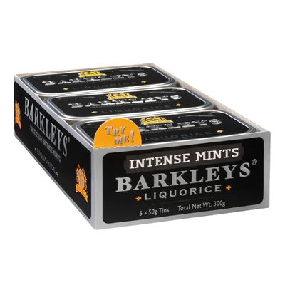 Barkleys Liquorice Mints, Pack of 6 (6x50g)