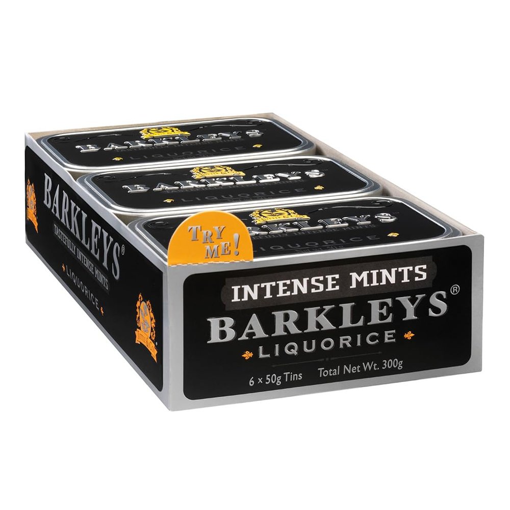 Barkleys Liquorice Mints, Pack of 6 (6x50g)