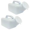 1000ml Male Mens Travel Outdoor Plastic Emergency Portable Toilet Urinal - 2 x Bottles + Lid view 1
