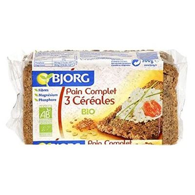 Bjorg wholemeal bread 3 cereal 500g - ( Unit Price ) - Bjorg pain complet 3 crales 500g