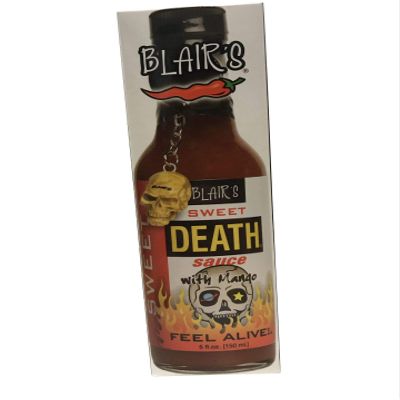 Blair's Sweet Death Sauce with Mango & Skull Key Chain 5 oz, 1 Bottle