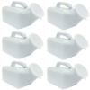 1000ml Male Mens Travel Outdoor Plastic Emergency Portable Toilet Urinal - 6 x Bottles + Lid view 1
