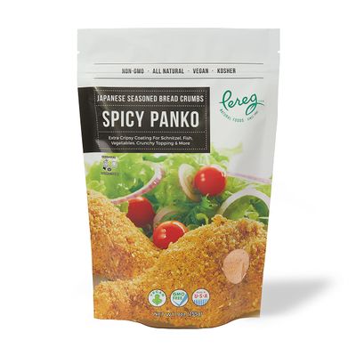 Pereg Spicy Panko Bread Crumbs- 2 x 255g Pack - Perfect for American Snacks, Bread, Chicken Breasts and Low Calorie Snacks- Vegan, Non GMO, Kosher, All-Natural