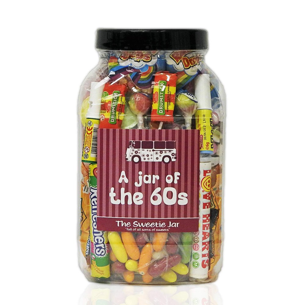 A Jar of 60's Sweets - Large - Full of Retro Sweets from The 60s Decade