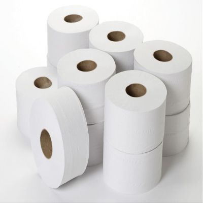 2-Ply Mini Jumbo Toilet Tissue Roll, 3" x 200 m (Pack of 12)