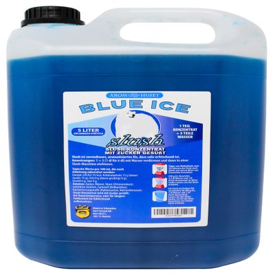 Aromhuset Blue Ice Slush Syrup 5 Litres  High Concentrate Flavoured Slushie Mix  For Slush Machines and Blender Mix - For Frozen Drinks, Smoothies, Cocktails, Mocktails, Party Ice Drinks