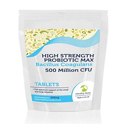 Probiotics Bacillus Coagulans 500 Mln CFU 250mg x 120 Tablets Pills in Resealable Packet Bags Health Food Supplements Nutrients Healthy Mood UK
