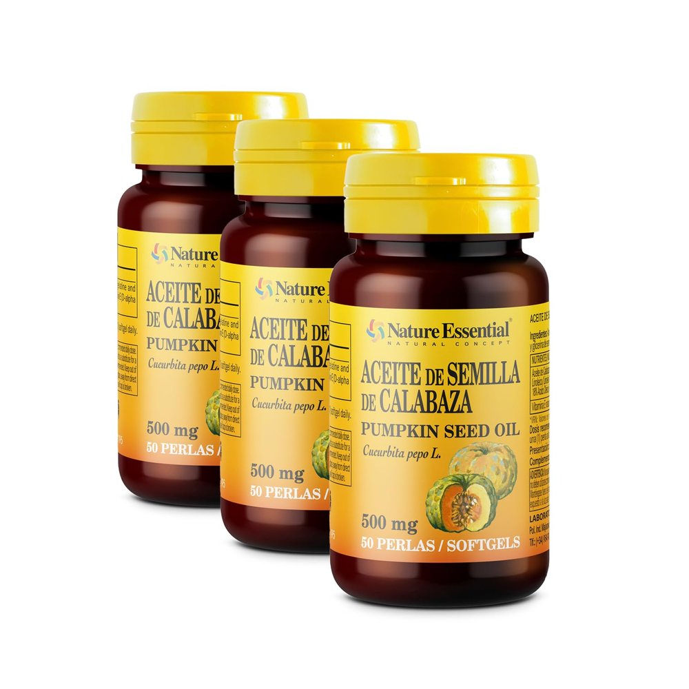Pumpkin Seed Oil 500 mg 50 Pearls of Nature Essential.
