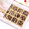 Ghasitaram Gifts Rakhi Gifts for Brothers Rakhi Chocolate Marble Chocolate Box (12 pcs) with Pearl Rakhi view 1