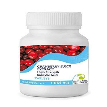 Cranberry Juice Extract Salicylic High Strength Acid 60 Tablets Immune System Prevent Urinary Tract infections Britain Quality in Bottlles HEALTHY MOOD UK