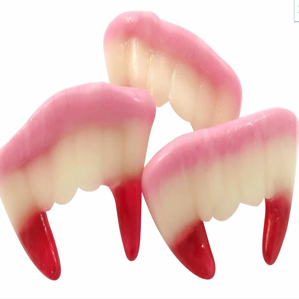 3KG Kingsway Mini Teeth Fangs Fruit Flavoured Jelly Sweets For Retro Party and Events