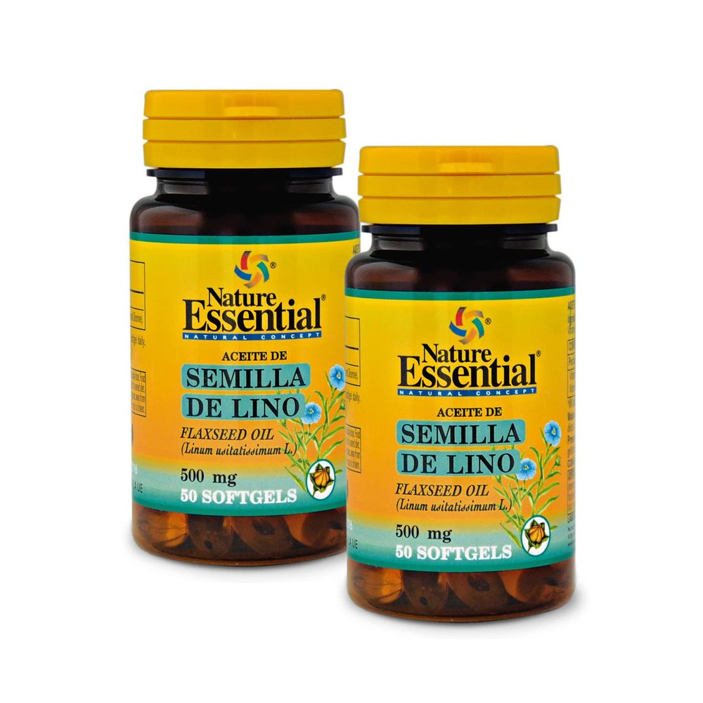 Flax Seed Oil 500 mg 50 Pearls of Nature Essential.