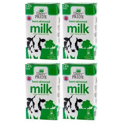 Dairy Pride 1ltr Semi Skimmed UHT Milk (4)