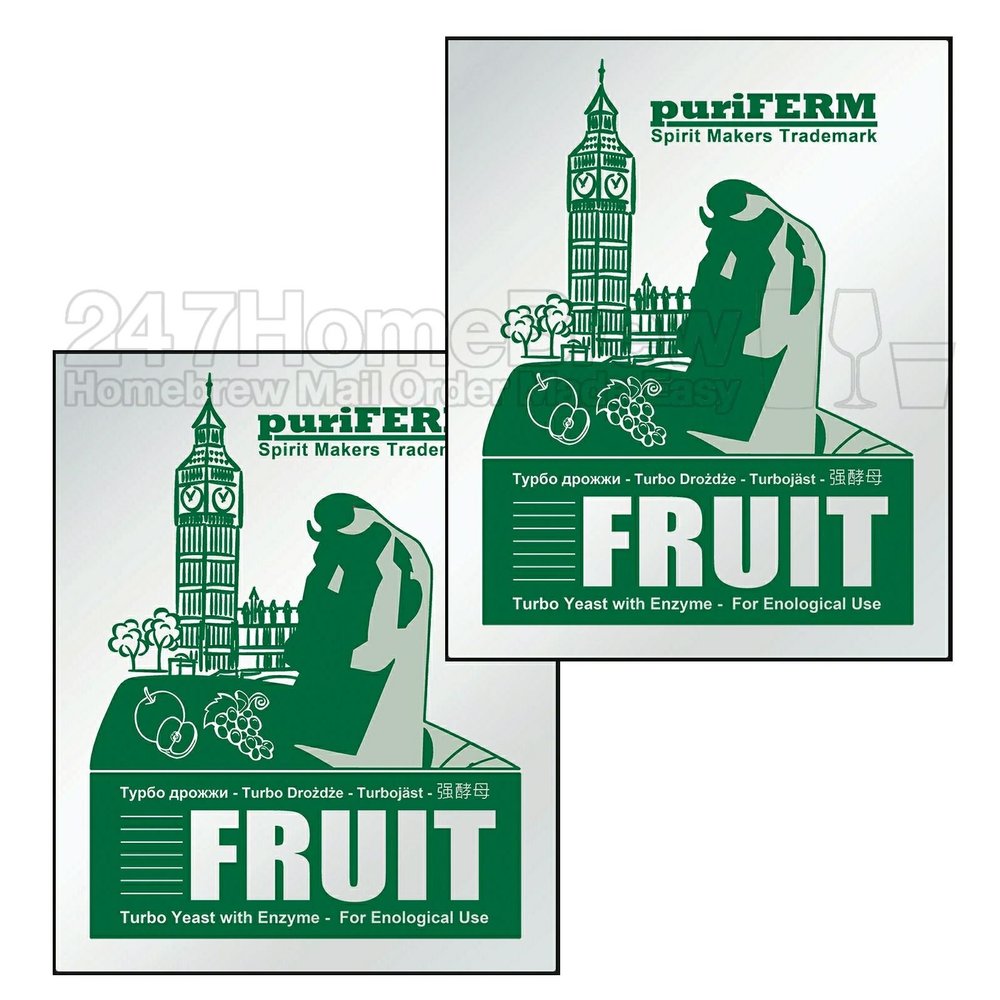 2X PuriFerm Fruit Turbo Yeast with Enzyme