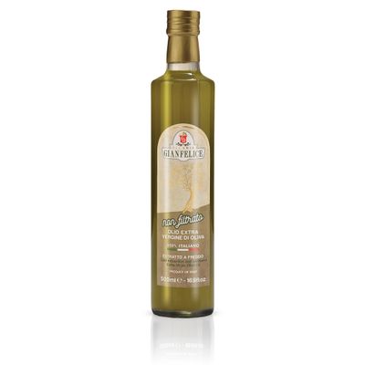 100% Italian Extra Virgin Olive Oil "Unfiltered - Cold Extraction" - Box of 6 Bottles of 500 ml