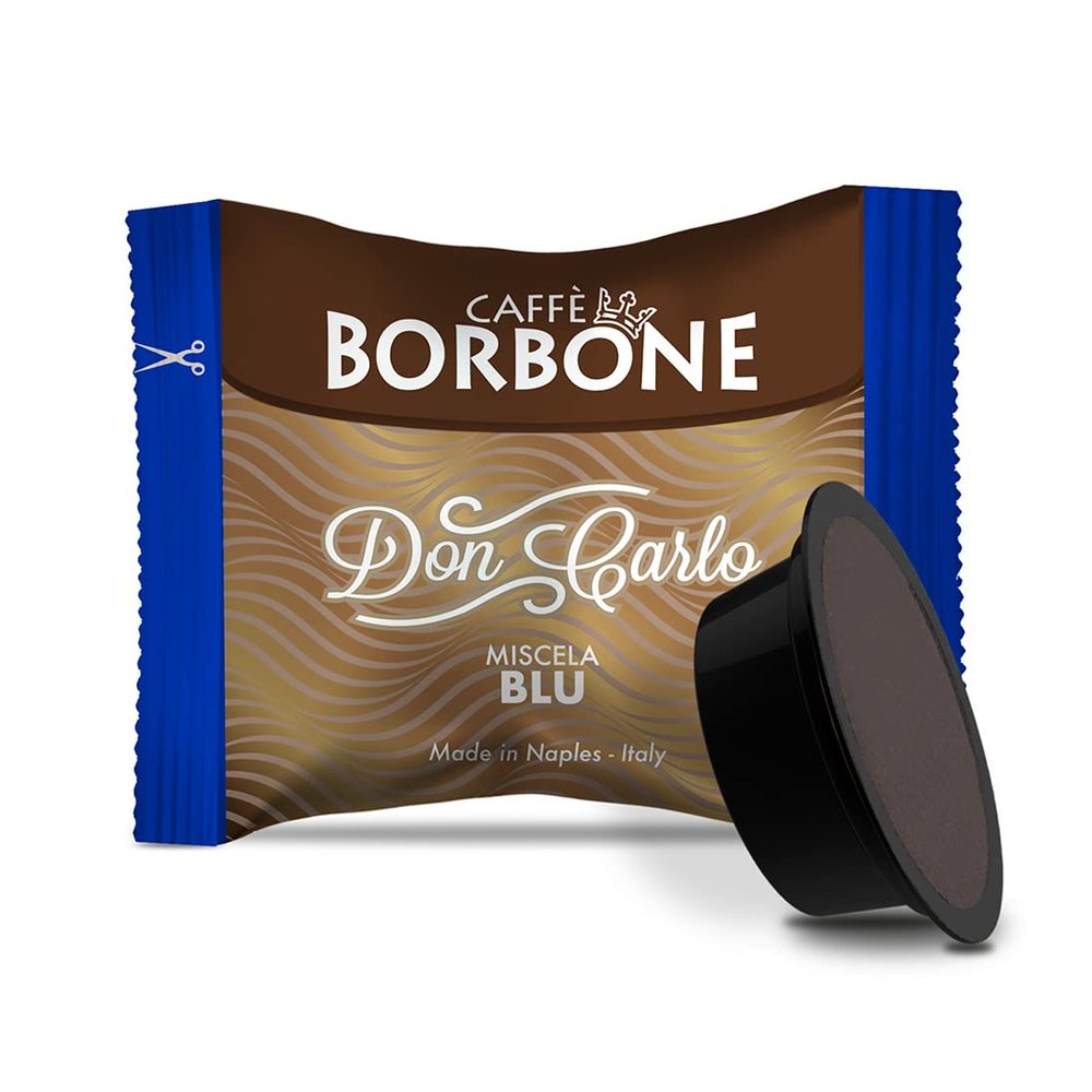 Caff Borbone Don Carlo, Blue Coffee Blend - 50 Capsules - Compatible with Lavazza* A Modo Mio* coffee machines for domestic use