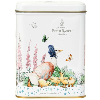 New English Teas Peter Rabbit Tea Tin 40 Earl Grey Tea Bags Classic Jemima Puddle-Duck Design Traditional British Storybook Gift