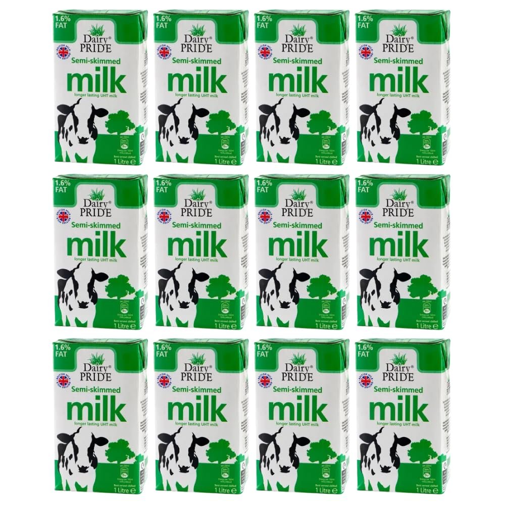 Dairy Pride 1ltr Semi Skimmed UHT Milk (12)