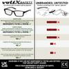 voltX 'VISION' Safety Readers, Full Lens Magnified Reading Safety Glasses CE EN166ft certified (+1.5 Dioptre, Clear lens) - Anti fog coated UV400 lens view 2