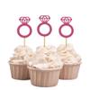 Darling Souvenir, Wedding Engagement Ring Cupcake Toppers, Party Dessert Decorations - Pack Of 20 view 1