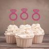 Darling Souvenir, Wedding Engagement Ring Cupcake Toppers, Party Dessert Decorations - Pack Of 20 view 2