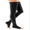 medi Duomed Soft (BS CCL 1) Compression Stockings Thigh Length with Silicone topband Open Toe Black X Large view 1
