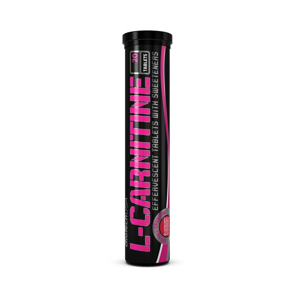 Biotech USA Effervescent L-Carnitine 500 mg Blueberry Raspberry 20 Tablets
