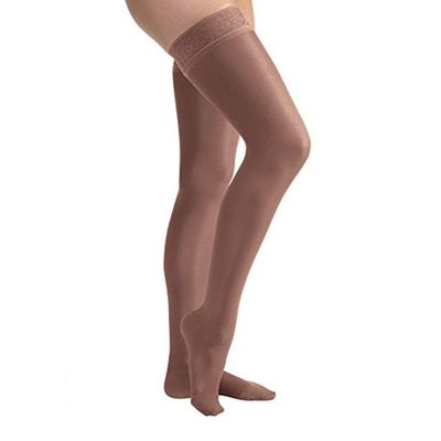 BSN Medical 119681 JOBST Compression Stocking, Thigh High, 15-20 mmHG, Closed Toe, Lace, Medium, Espresso