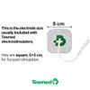 12 high quality electrodes mm. 50x50, universal, suitable for all brands of 2mm pin plugs, washable, do not need gel view 2