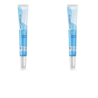 2 x Skin so soft - soft and smooth facial hair removal cream - Sensitive Skin with meadowfoam - 2x15ml